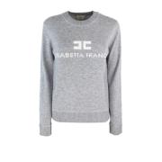 Elisabetta Franchi Kashmir Crewneck Tröja Grå Gray, Dam