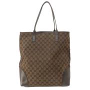 Gucci Vintage Pre-owned Canvas totevskor Brown, Dam