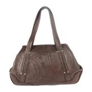 Celine Vintage Pre-owned Laeder handvskor Brown, Dam