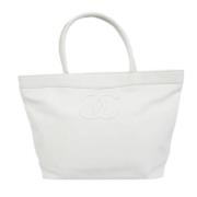 Chanel Vintage Pre-owned Tyg chanel-vskor White, Dam