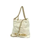 Chanel Vintage Pre-owned Tyg chanel-vskor Beige, Dam