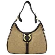 Salvatore Ferragamo Pre-owned Pre-owned Canvas axelremsvskor Beige, Da...