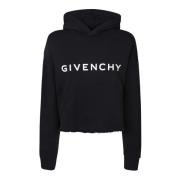 Givenchy Svart Sweatshirt Logo Framsida Regular Fit Black, Dam