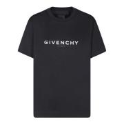 Givenchy Svart T-shirt med Logoprint Black, Dam