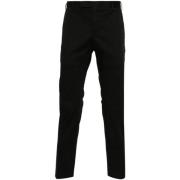 PT Torino Svarta Stretch Bomull Twill Byxor Black, Herr