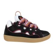 Lanvin Läder Sneakers Svart/Bordeaux Aw24 Black, Herr