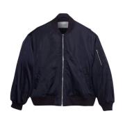 IVY OAK Oversized Bomber Jacket Dark Navy Blue Blue, Dam