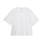 IVY OAK Boxy Bomull T-shirt i Vit White, Dam