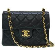 Chanel Vintage Pre-owned Laeder axelremsvskor Black, Dam