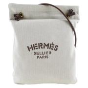 Hermès Vintage Pre-owned Tyg axelremsvskor White, Dam