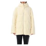 Jil Sander Ljus Beige Quiltad Puffer Ytterkläder Beige, Dam