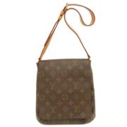 Louis Vuitton Vintage Pre-owned Canvas axelremsvskor Brown, Dam