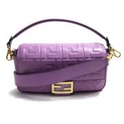 Fendi Vintage Pre-owned Laeder axelremsvskor Purple, Dam