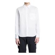 Comme des Garçons Vit Klassisk Krageknapp Blus White, Herr