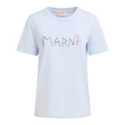 Marni jersey t-shirt med mending Blue, Dam