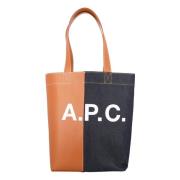 A.p.c. Karamell Handväska Axel Tote Bag Multicolor, Dam