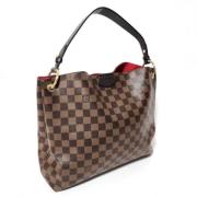 Louis Vuitton Vintage Pre-owned Tyg axelremsvskor Brown, Dam