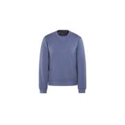 Moorer Mjuk Bomull Crew Neck Top Blue, Herr