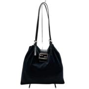 Fendi Vintage Pre-owned Nylon axelremsvskor Black, Dam