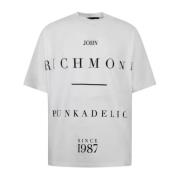 John Richmond Herr Mode T-Shirt Over White, Herr