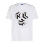 Karl Lagerfeld Herr Monogram Regular T-shirt White, Herr