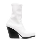 Stella McCartney Vita Cowboy Boots med Westernstil White, Dam