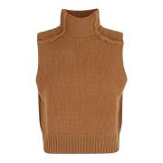 Roberto Collina Mock Neck Sweater Brown, Dam