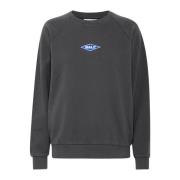 Ball Raglan Crew Neck Sweatshirt Svart Black, Dam