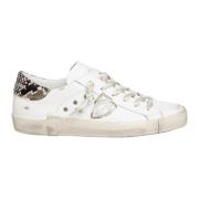 Philippe Model Vintage Distressed Sneakers White, Dam