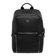 Emporio Armani Stilig Ryggsäck med Dragkedja Black, Herr