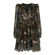 Just Cavalli Georgette Python Print Damklänning Multicolor, Dam