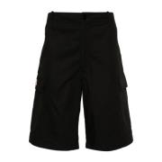 Kenzo Svarta Bermuda Shorts med Framlåsning Black, Herr