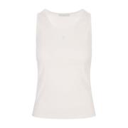 Paco Rabanne Vit Tanktop med Monogram Logo White, Dam