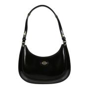 Tory Burch Konvertibel Halvmåne Crossbody Väska Black, Dam