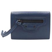 Balenciaga Vintage Pre-owned Laeder plnbcker Blue, Dam