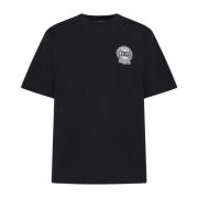 Dolce & Gabbana Svart Bomull Crew Neck Logo T-shirt Black, Herr