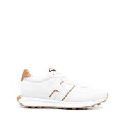 Hogan Bruna Lädersneakers med Kontrastdetaljer White, Herr