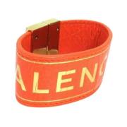 Balenciaga Vintage Pre-owned Laeder armband Orange, Dam