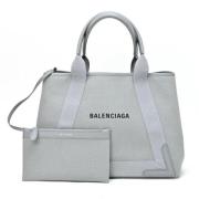 Balenciaga Vintage Pre-owned Canvas handvskor Gray, Dam