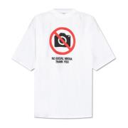 Vetements T-shirt med logotyp White, Herr