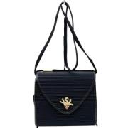 Yves Saint Laurent Vintage Pre-owned Canvas axelremsvskor Black, Dam