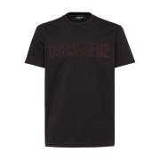 Dsquared2 Kristalldekorerad Crew Neck T-shirt Black, Herr