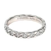 Chanel Vintage Pre-owned Vitt guld chanel-smycken Gray, Dam