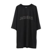 Jacquemus Svart Logo Crew Neck T-shirt Black, Herr