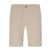 Oscar Jacobson Beige Linne Sommar Shorts Beige, Herr