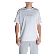 Calvin Klein Präglad Logotyp T-shirt Kollektion Bomull White, Herr