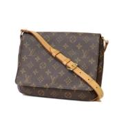 Louis Vuitton Vintage Pre-owned Canvas axelremsvskor Brown, Dam