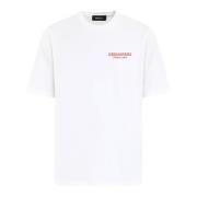 Dsquared2 Herr T-shirt Klassisk Passform White, Herr