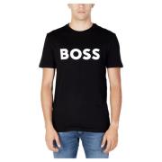 Hugo Boss Herr T-shirt Höst/Vinter Kollektion Black, Herr