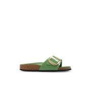 Birkenstock Madrid Big Buckle Slides Green, Dam